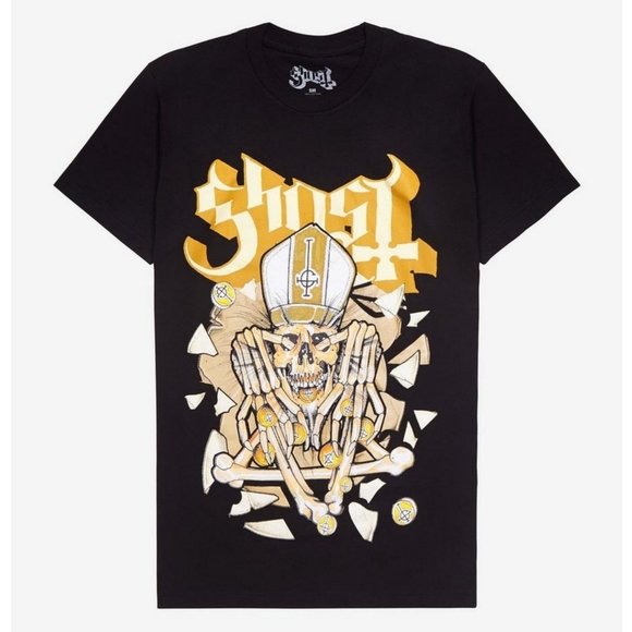 Ghost Papa Emeritus IV Bones Pentagram T-Shirt - Picture 1 of 2